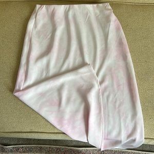 Pink Tie Dye Midi Skirt